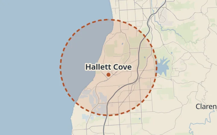 Map of Hallett Cove