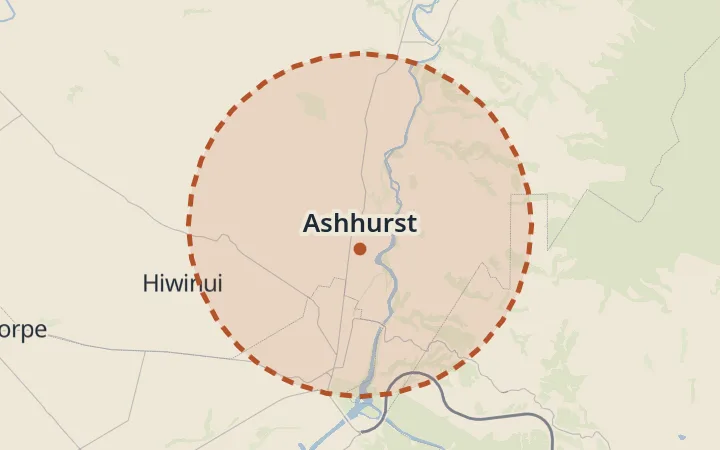 Map of Ashhurst