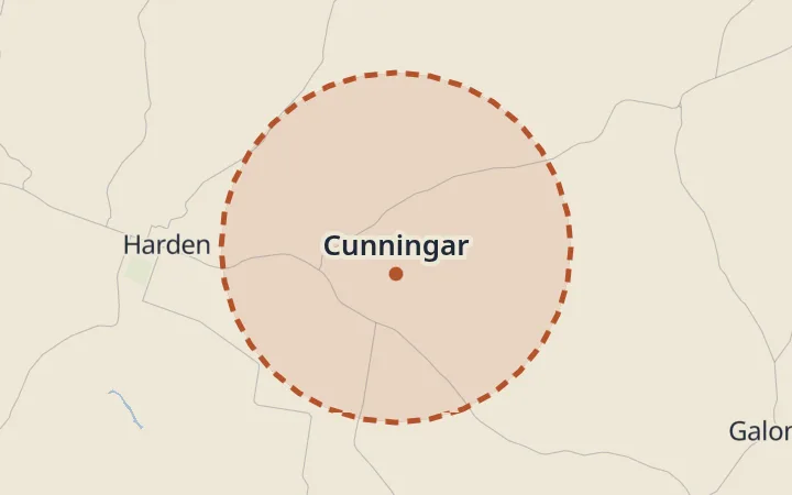 Map of Cunningar