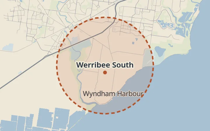 Map of Werribee South