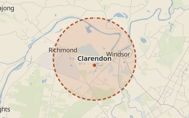 Map of Clarendon