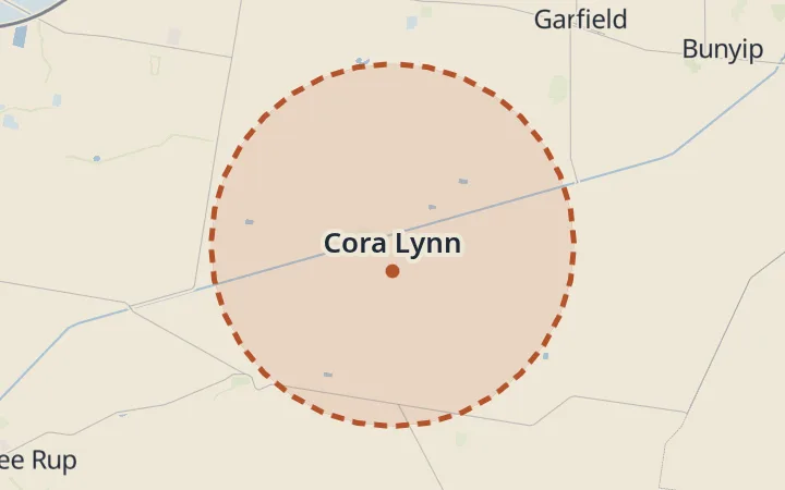 Map of Cora Lynn