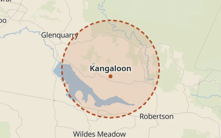 Map of Kangaloon