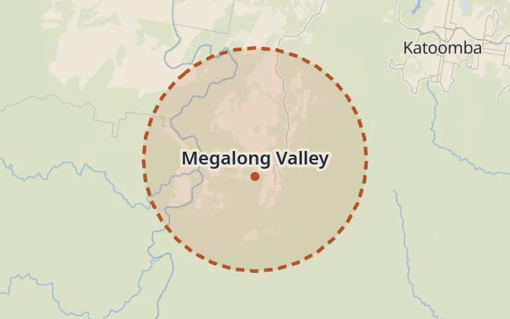 Map of Megalong Valley