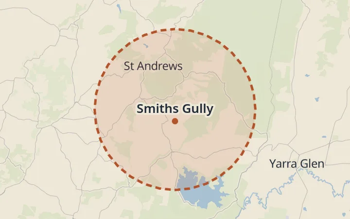 Map of Smiths Gully
