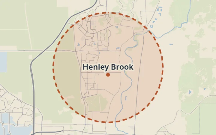 Map of Henley Brook