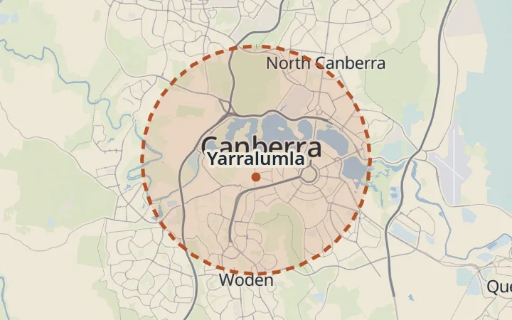 Map of Yarralumla