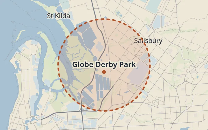 Map of Globe Derby Park