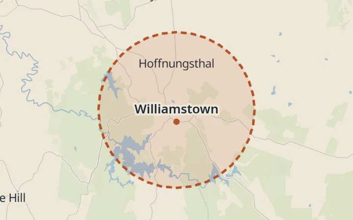 Map of Williamstown
