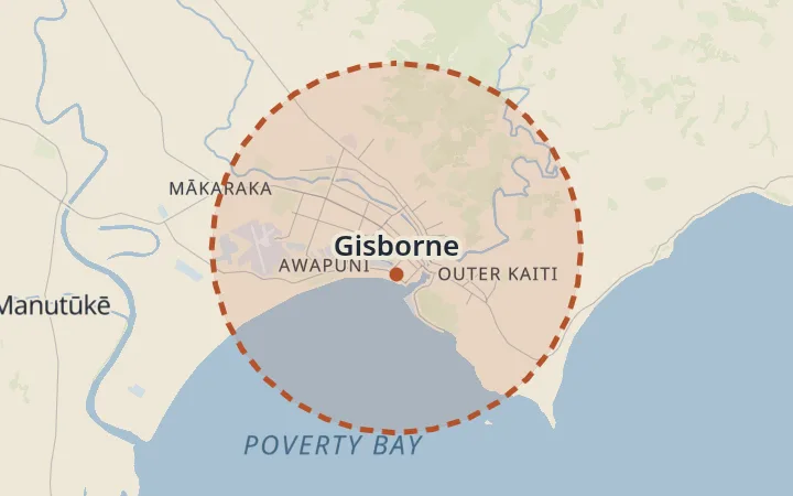 Map of Gisborne