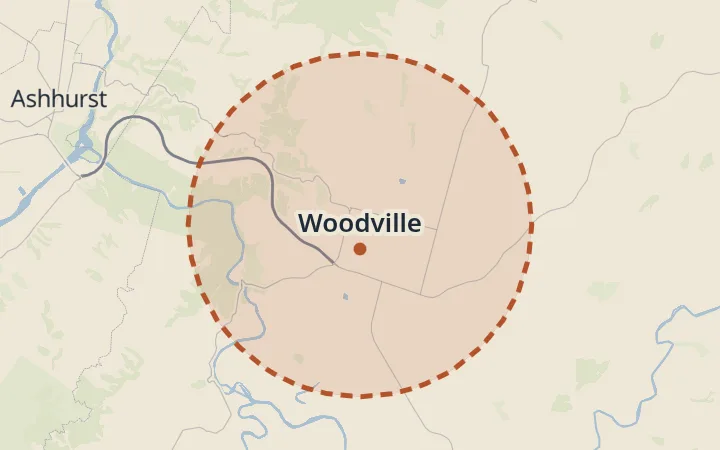 Map of Woodville