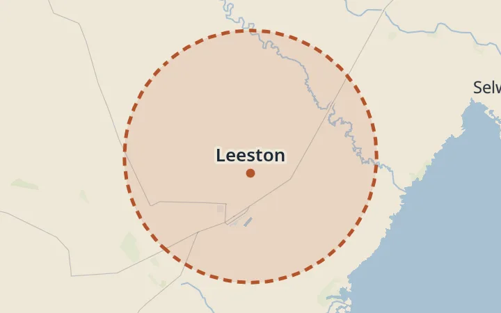 Map of Leeston