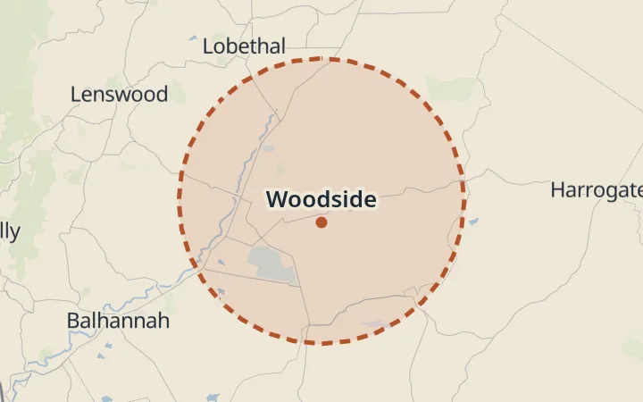 Map of Woodside