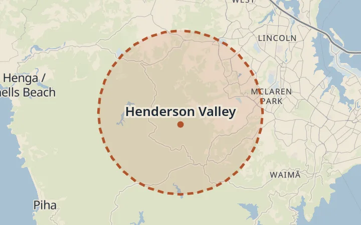 Map of Henderson Valley