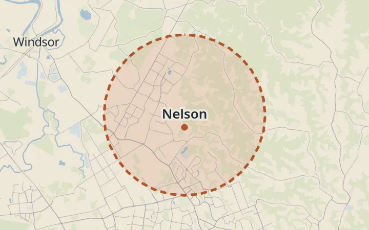 Map of Nelson