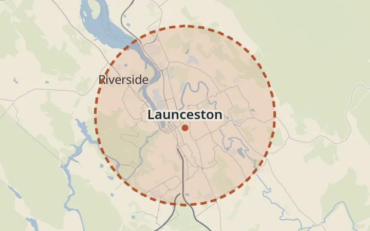 Map of Launceston