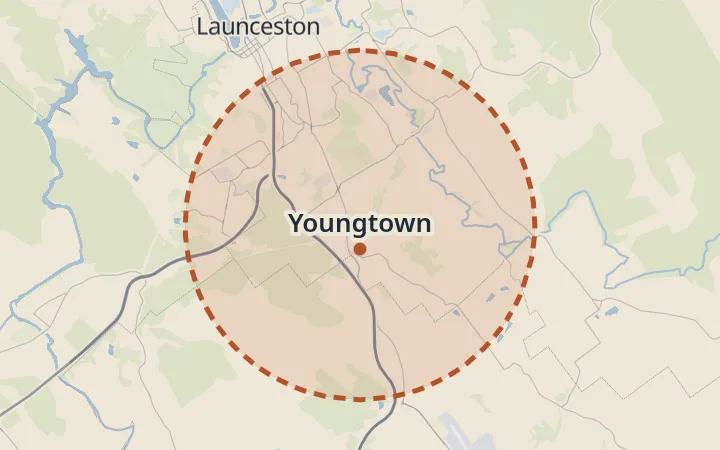 Map of Youngtown