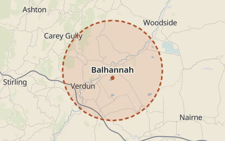 Map of Balhannah