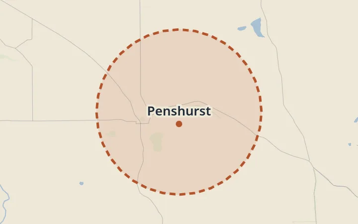 Map of Penshurst