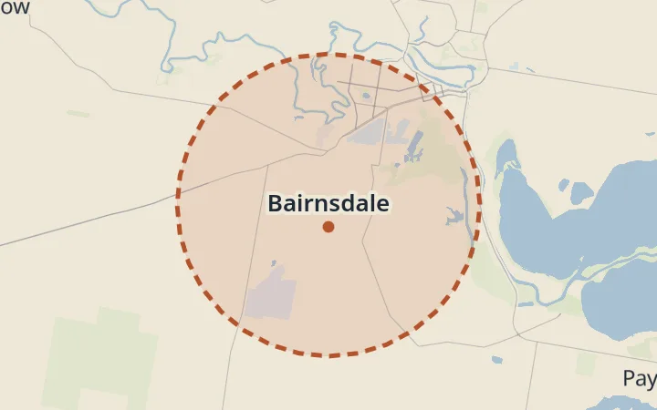 Map of Bairnsdale