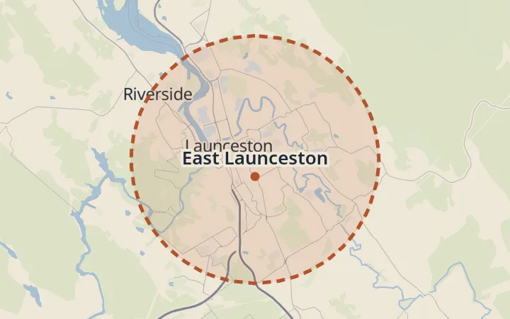Map of East Launceston