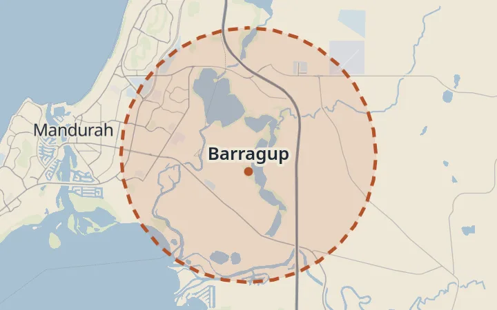 Map of Barragup