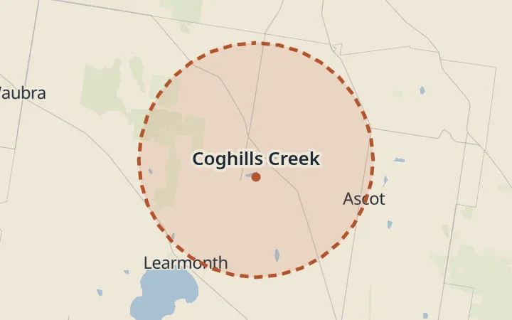 Map of Coghills Creek