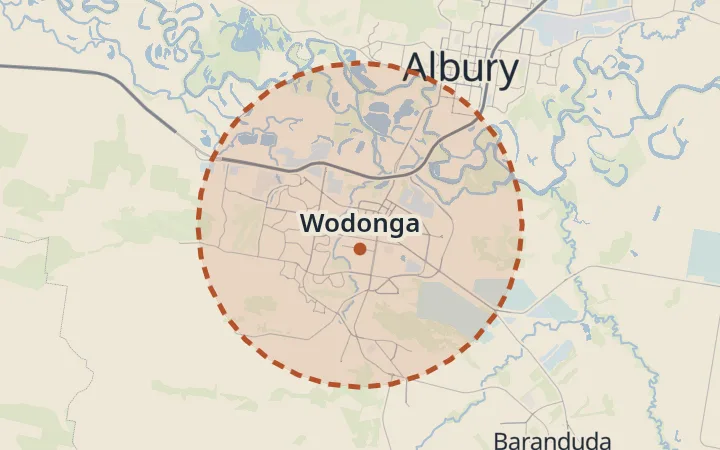 Map of Wodonga