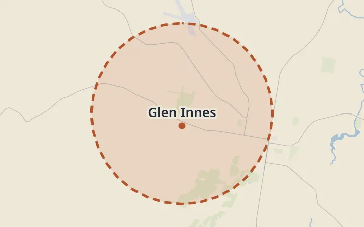 Map of Glen Innes