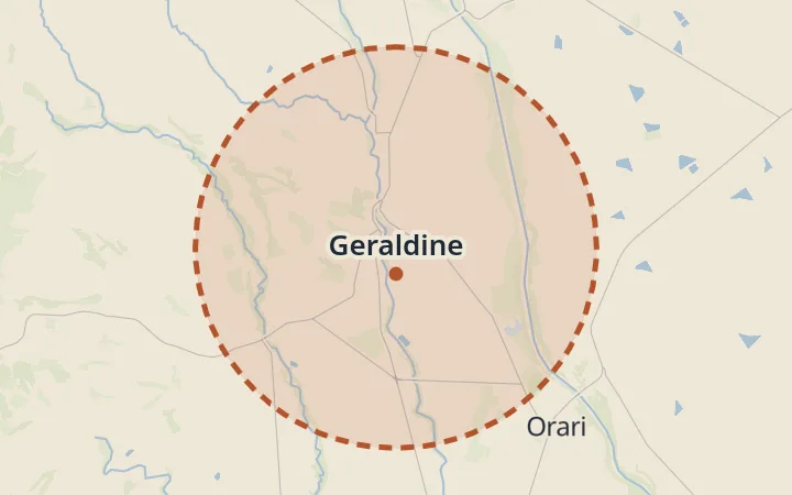 Map of Geraldine