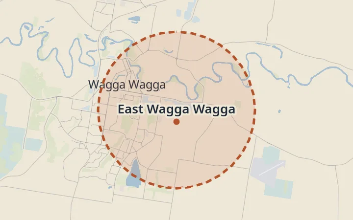 Map of East Wagga Wagga