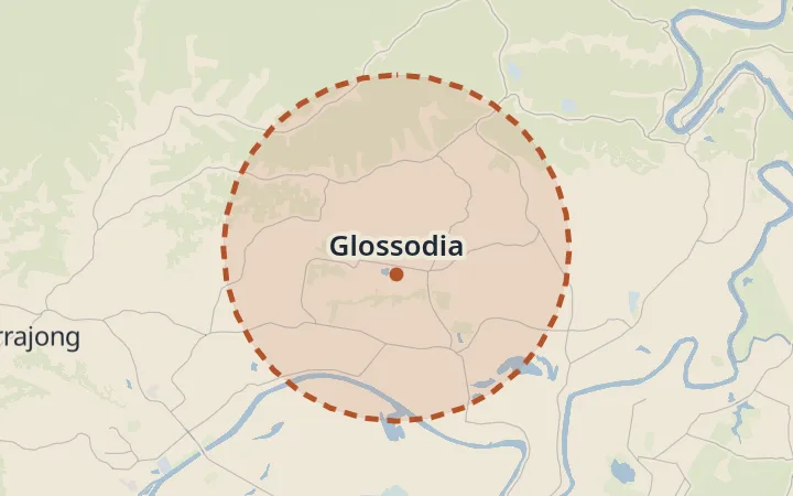 Map of Glossodia