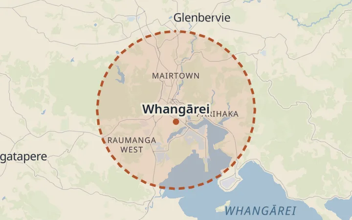 Map of Whangārei