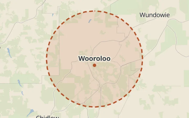 Map of Wooroloo