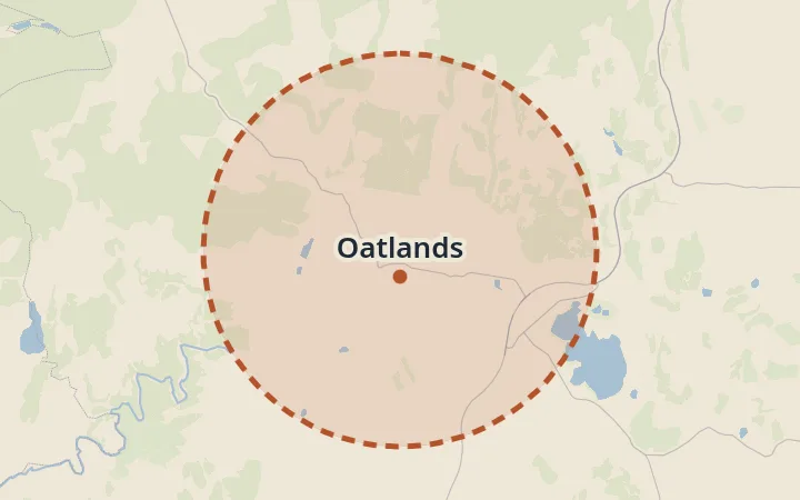 Map of Oatlands