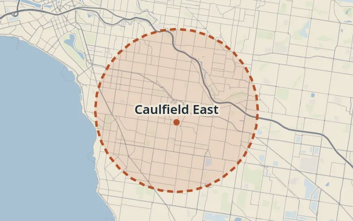 Map of Caulfield East