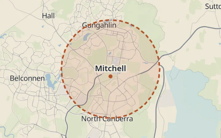 Map of Mitchell