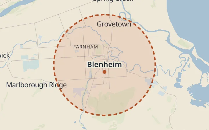 Map of Blenheim