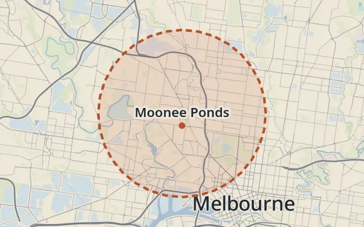Map of Moonee Ponds