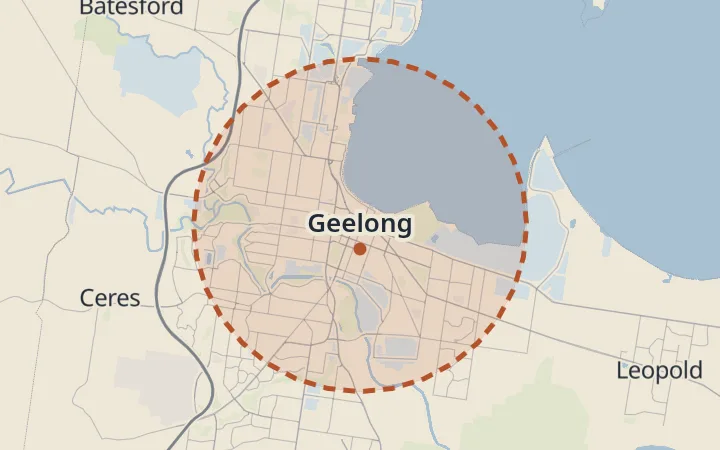 Map of Geelong
