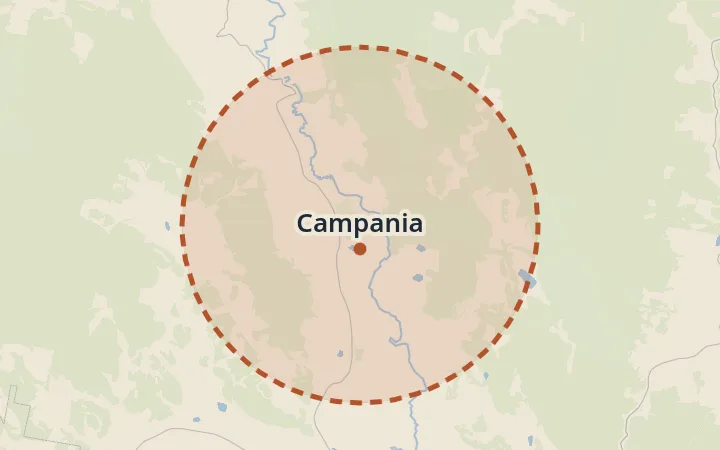 Map of Campania