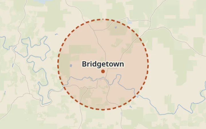 Map of Bridgetown