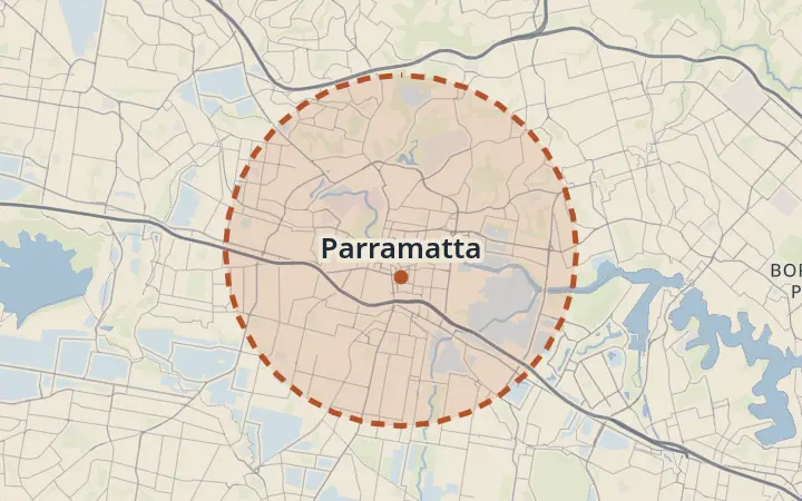 Map of Parramatta