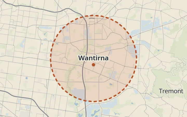 Map of Wantirna