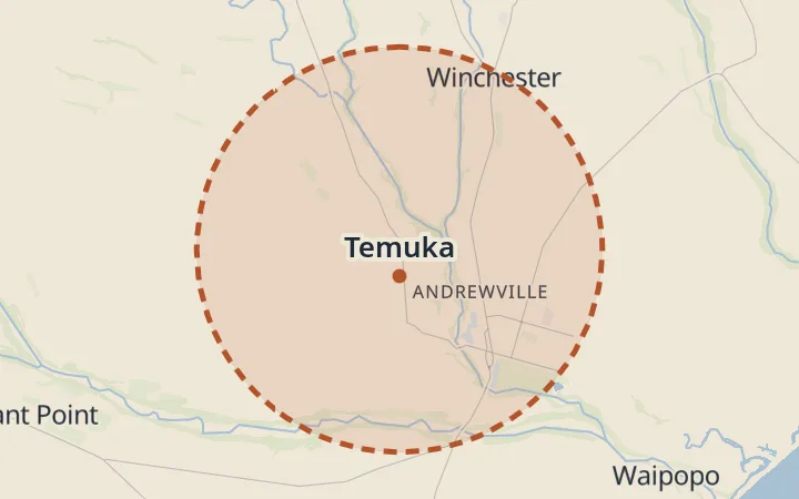 Map of Temuka