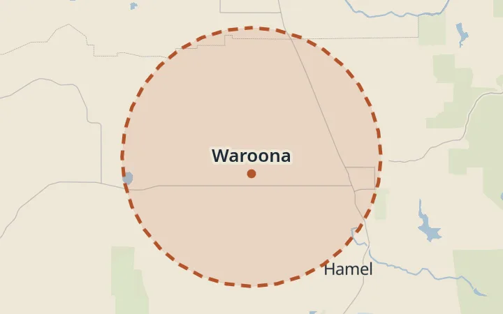 Map of Waroona