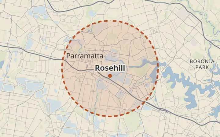 Map of Rosehill