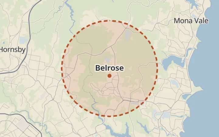 Map of Belrose
