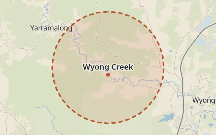 Map of Wyong Creek