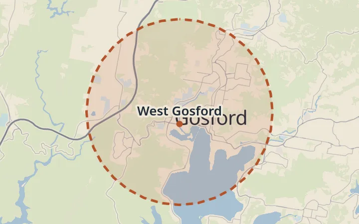 Map of West Gosford